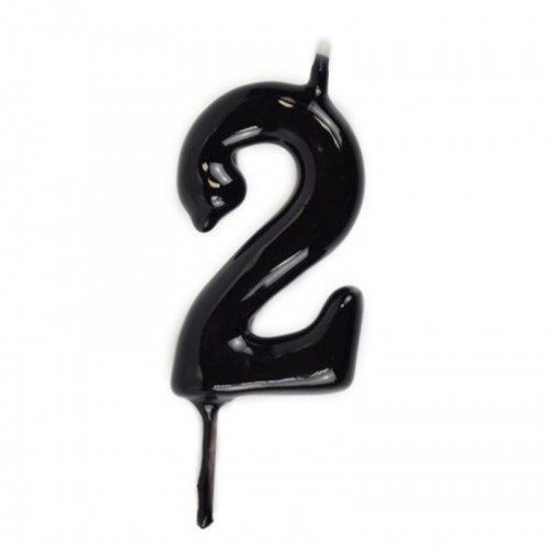 Vela Número 2 Preto